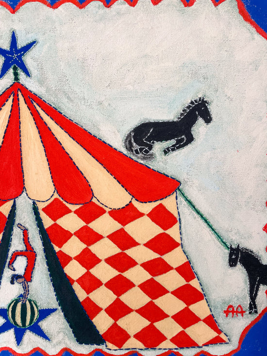 Horses at the Circus, Original Painting