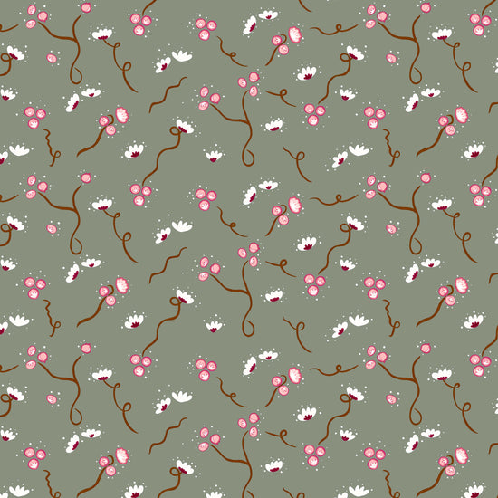 Olivia Wallpaper - Muddy Green