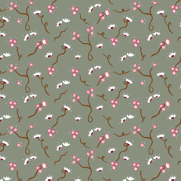 Olivia Wallpaper - Muddy Green