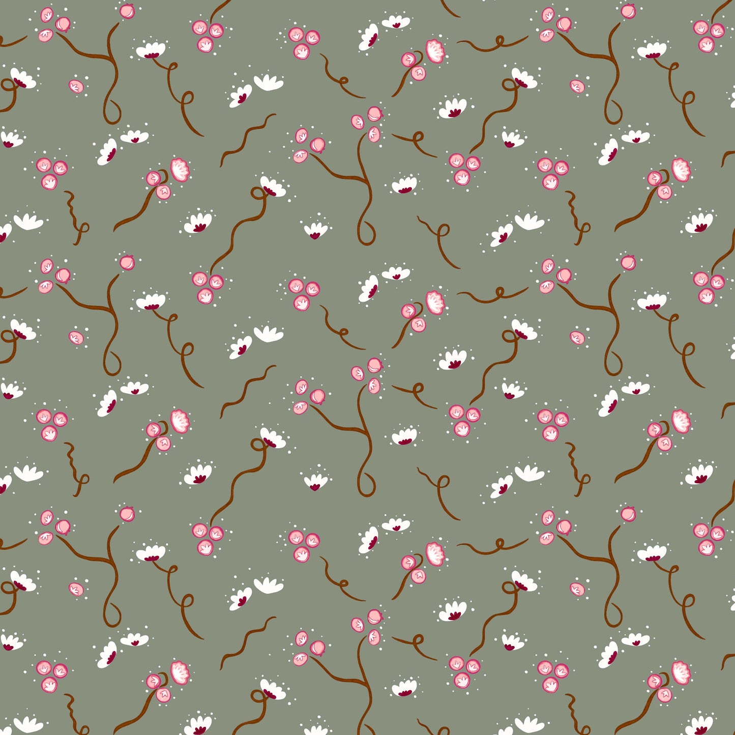 Olivia Wallpaper - Muddy Green