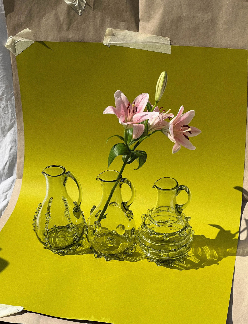 Mouthblown Carafe with Ornaments