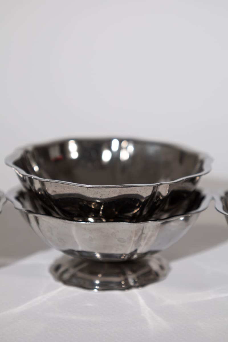 Vintage French Adorned Silver Coupes