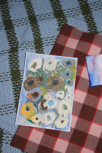 Mono Flowers with Blue - Original Painting