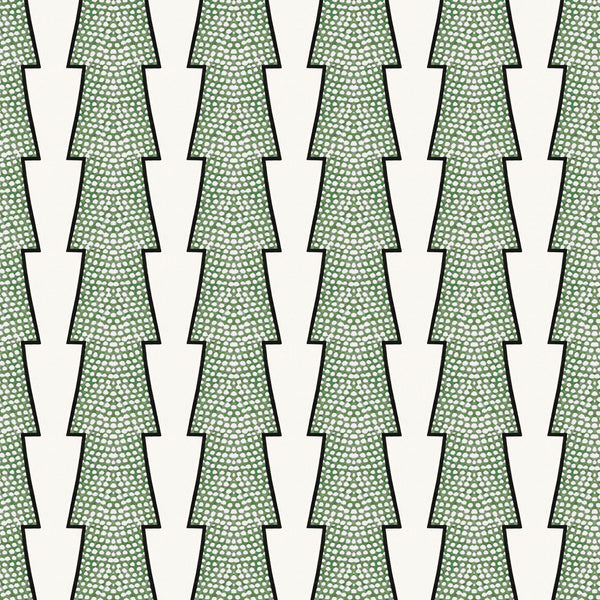 Spot and Arrow Wallpaper - Green