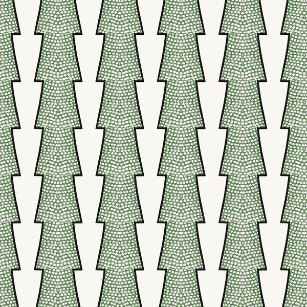 Spot and Arrow Wallpaper - Green