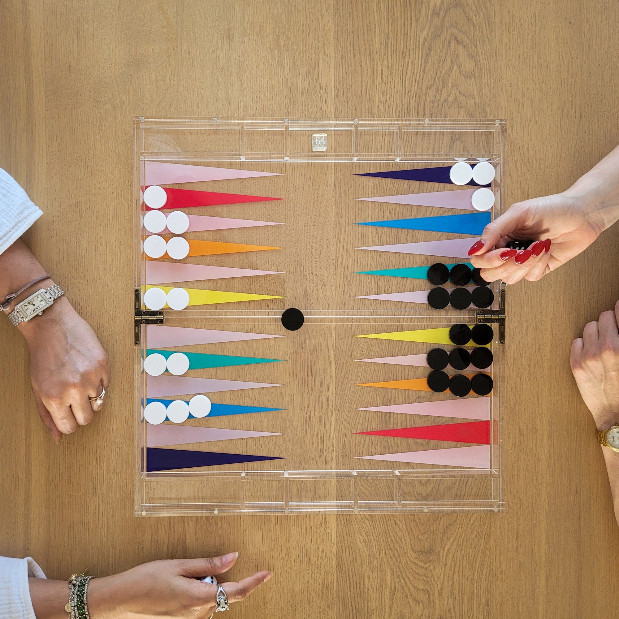 Rainbow Backgammon Set
