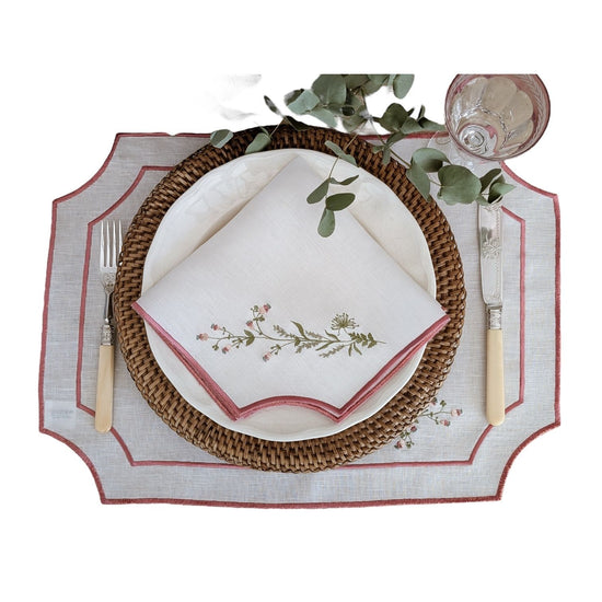FLEUR - Floral Placemat and Napkin Set