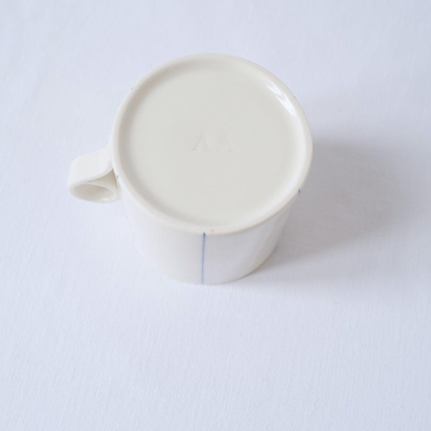 Large Mug with Blue Stripes - Loop Handle