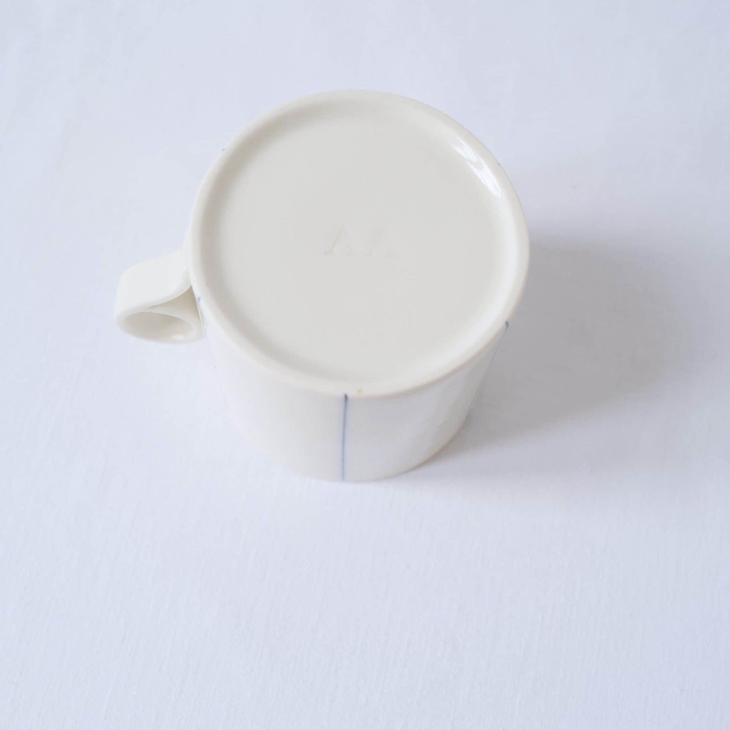Large Mug with Blue Stripes - Loop Handle