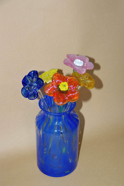 Mouth-blown Crystal Flower Bouquet