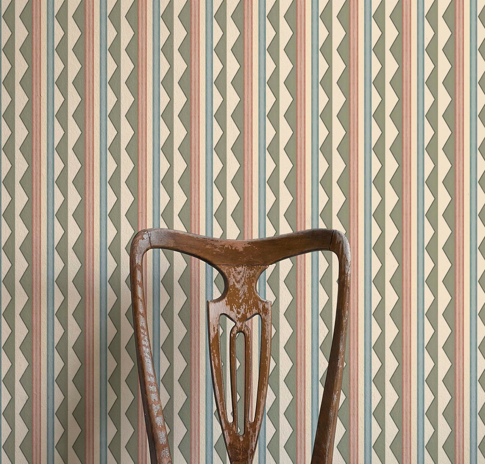Bloomsbury Stripes Wallpaper - Autumn Green
