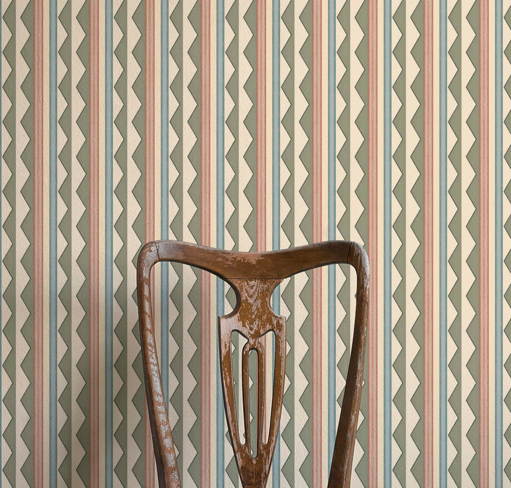 Bloomsbury Stripes Wallpaper - Autumn Green
