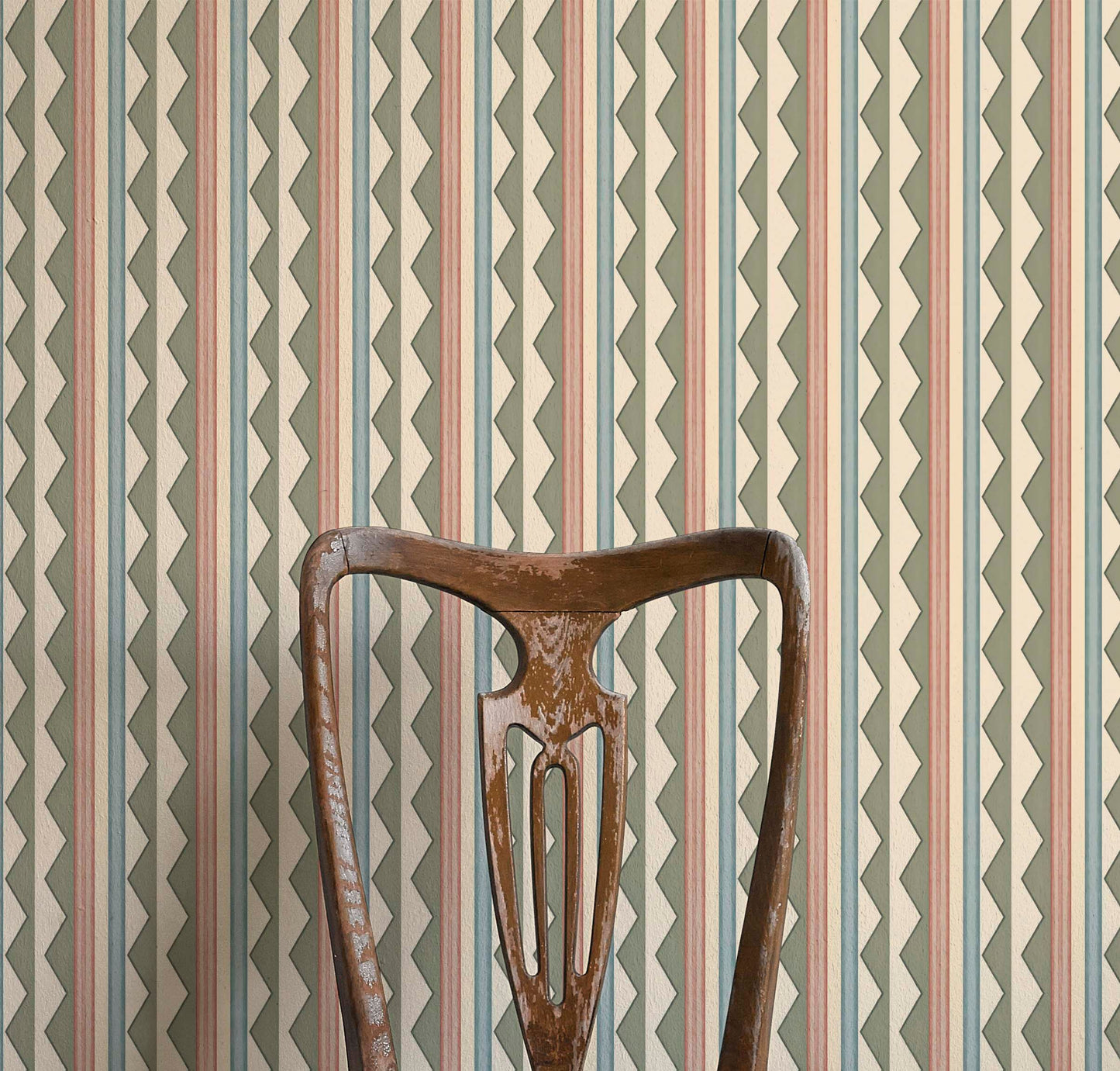Bloomsbury Stripes Wallpaper - Autumn Green