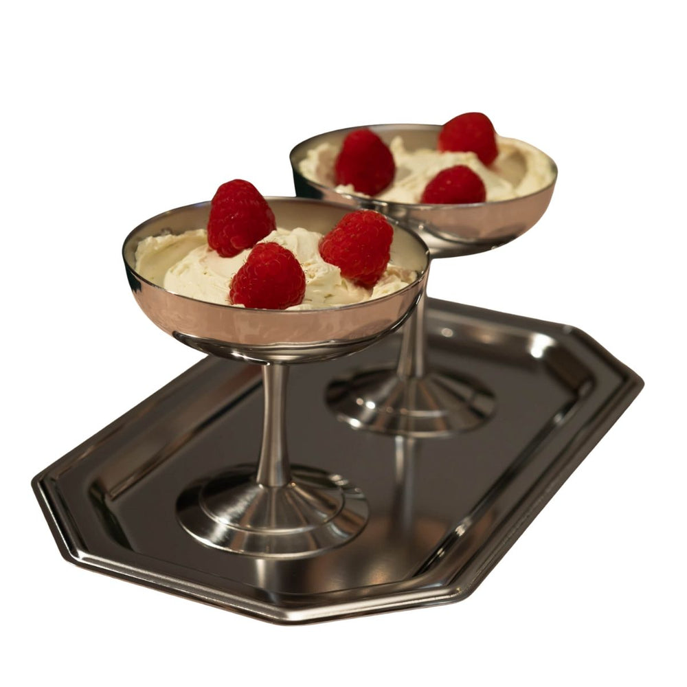 Italian Serving Set - 2 Coupes with Tray