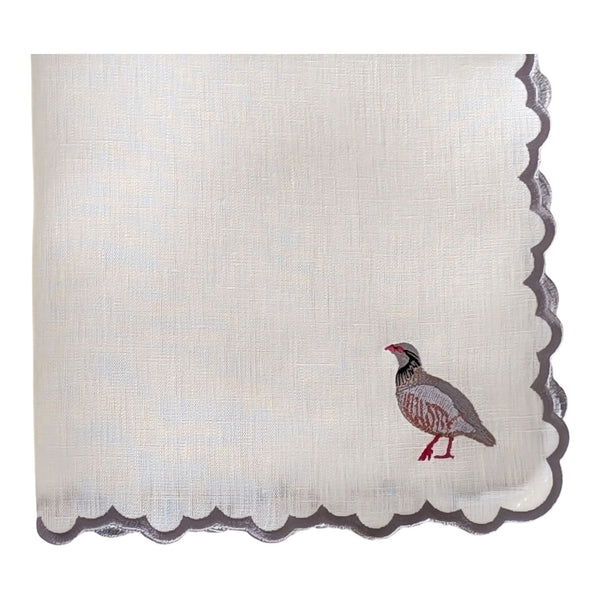 PARTRIDGES - Partridges Embroidery Table Napkin (set of 6)