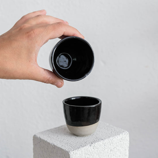 Dani - Porcelain Espresso Cups - Glossy Black - Set of 2