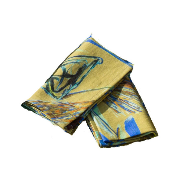Panarea Printed Linen Napkins Set of 8