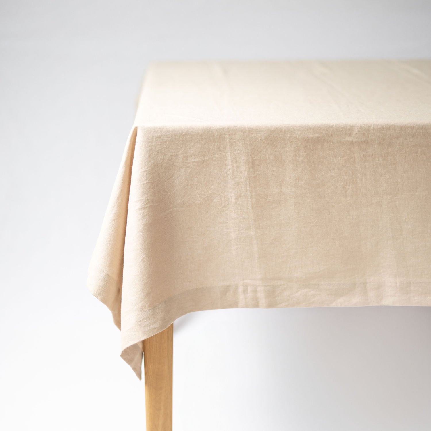 Beige Linen Tablecloth
