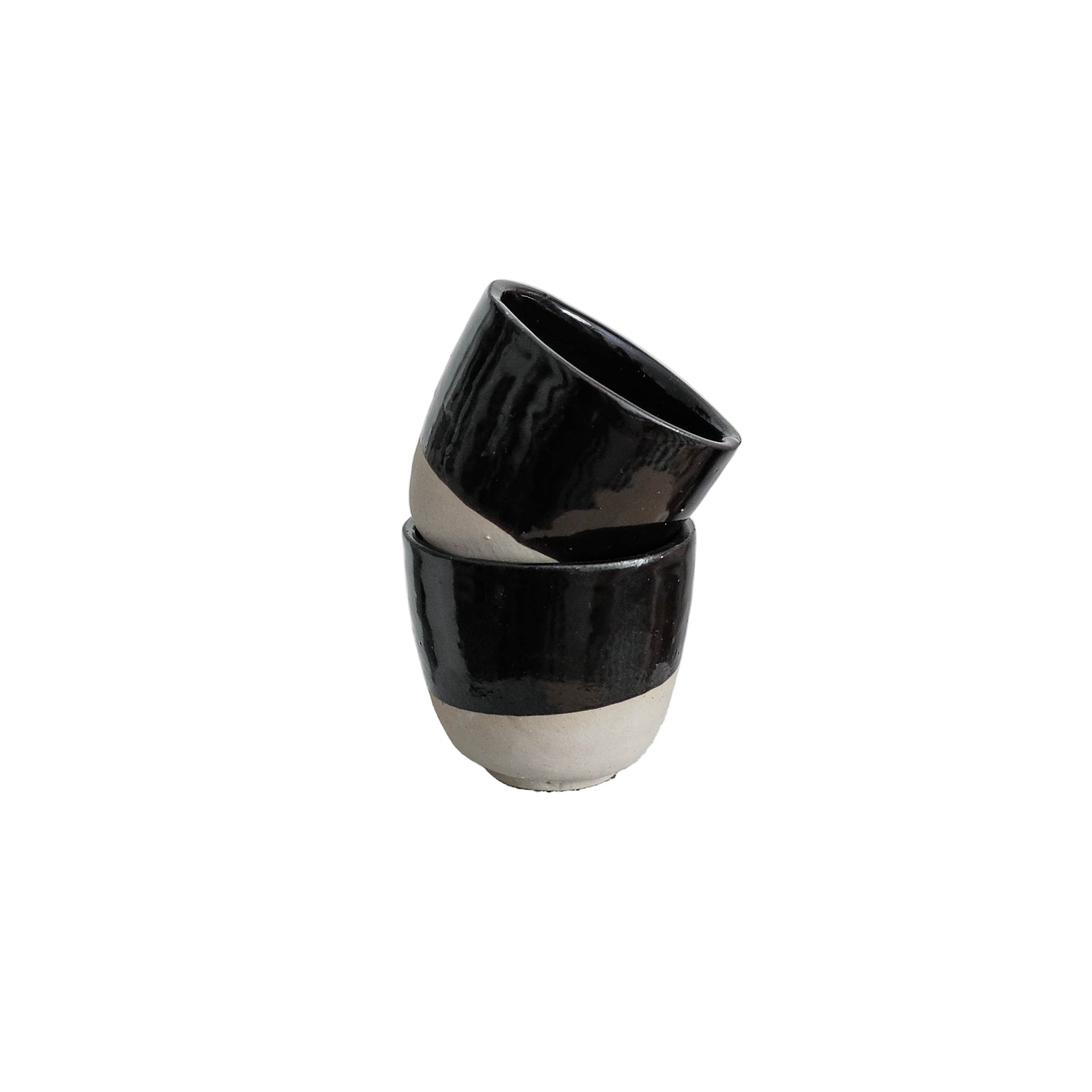 Dani - Porcelain Espresso Cups - Glossy Black - Set of 2