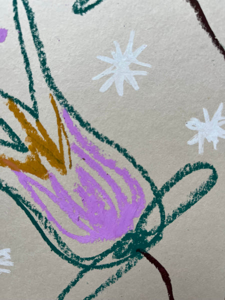 Multi-Colored Floral | Original Painting A3