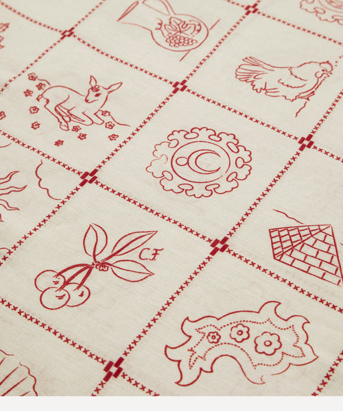Redwork Tablecloth Red