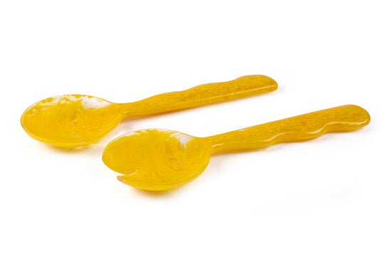 Resin Salad Server Mustard (Set of 2)
