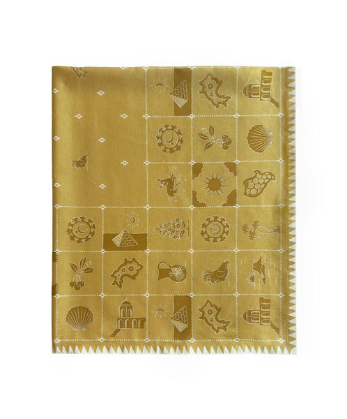 Redwork Tablecloth in Yellow