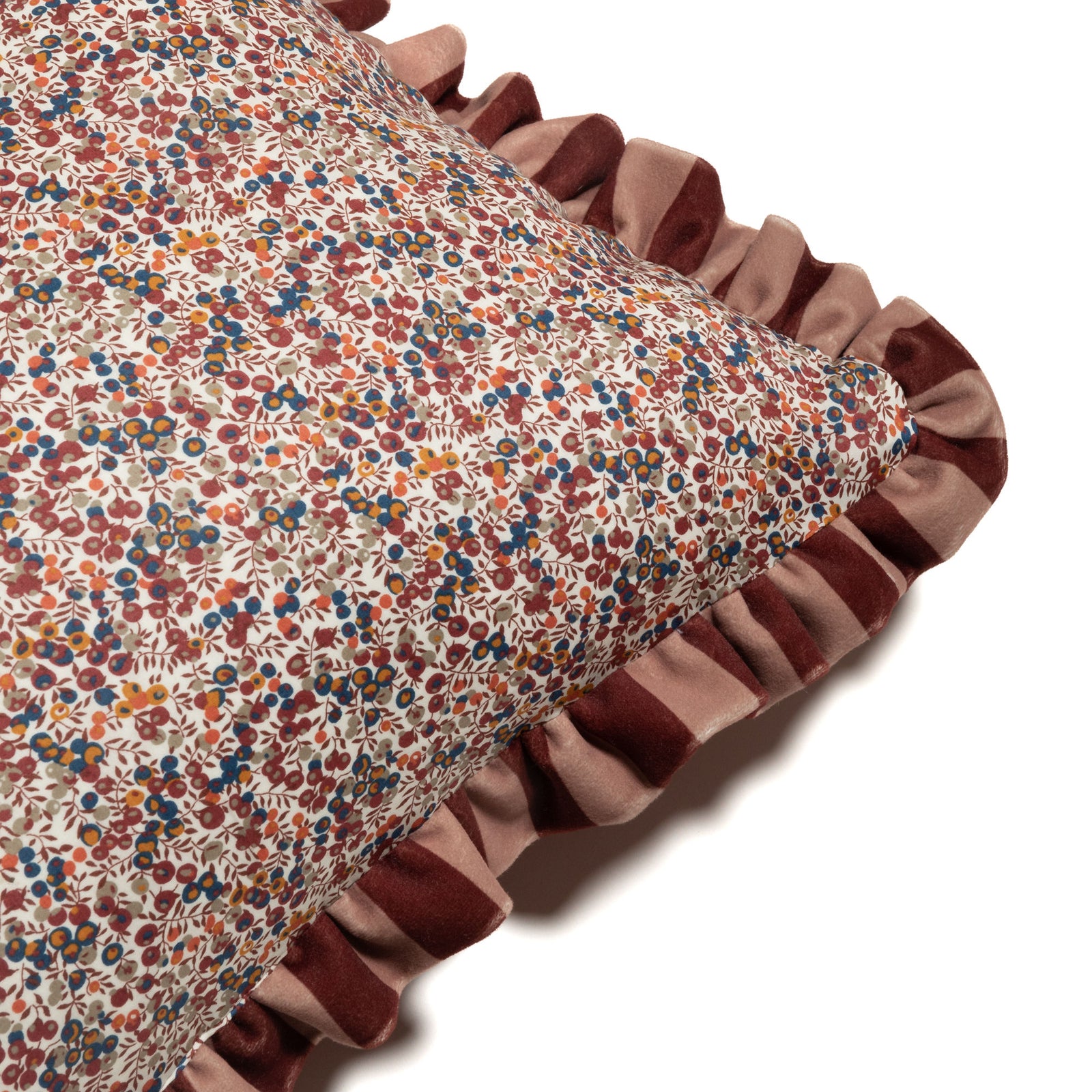 Velvet Cushion made with Liberty Fabric 'Wiltshire Bud'