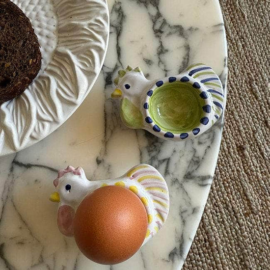 Blue & Green Hen Egg Cup