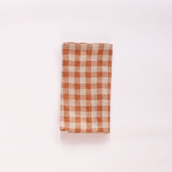 Linen Napkins - Rose Gingham (Set of 2)