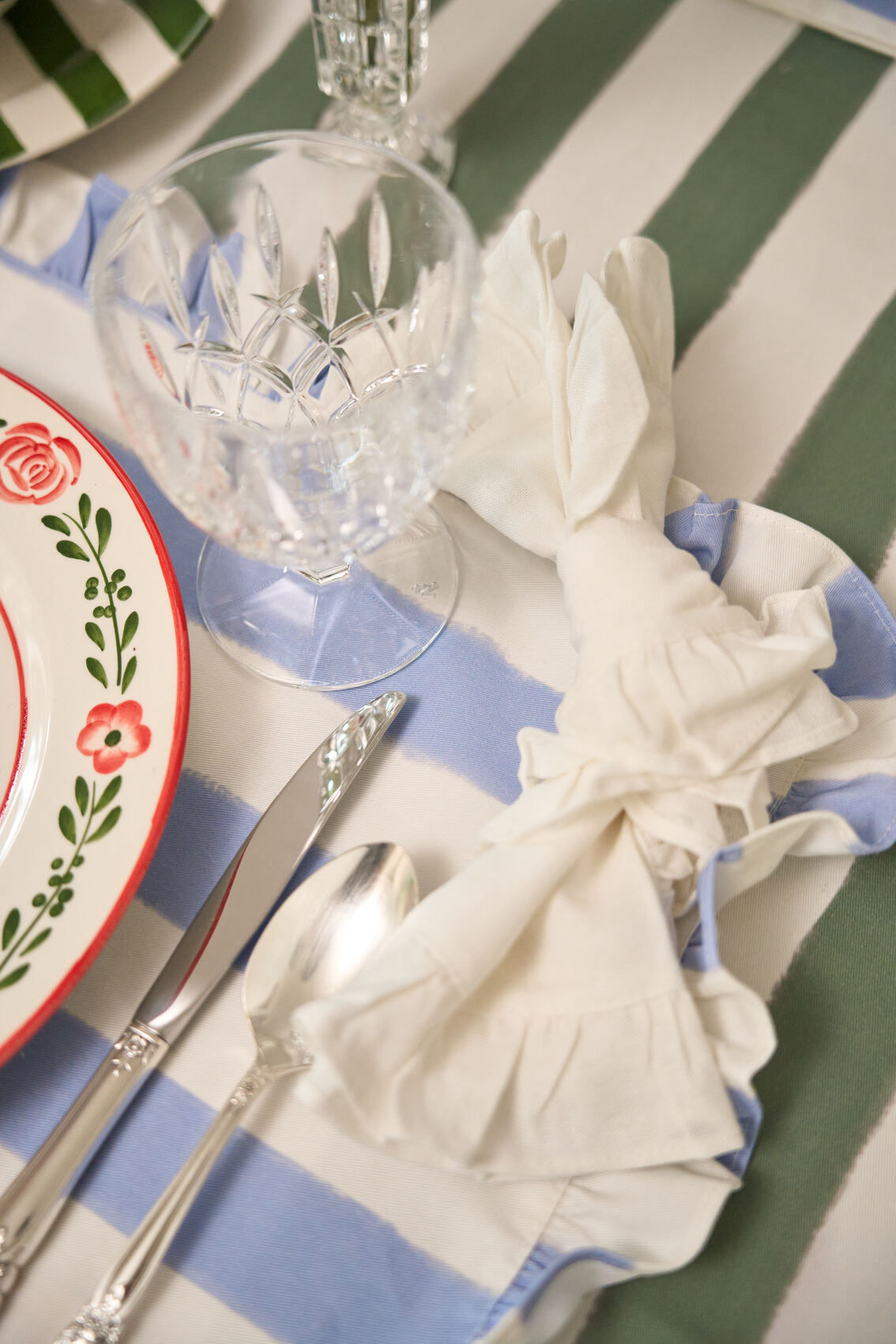 Purple Striped Fabric Placemat - Between Us
