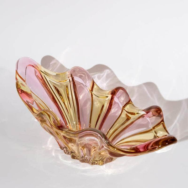 Vintage Striped Bohemian Glass Bowl