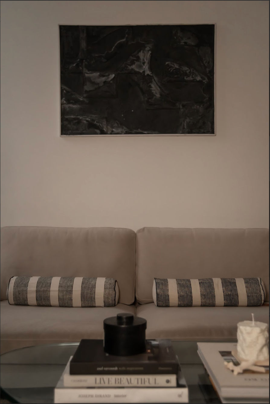 Casablanca Black & White Bolster Cushion