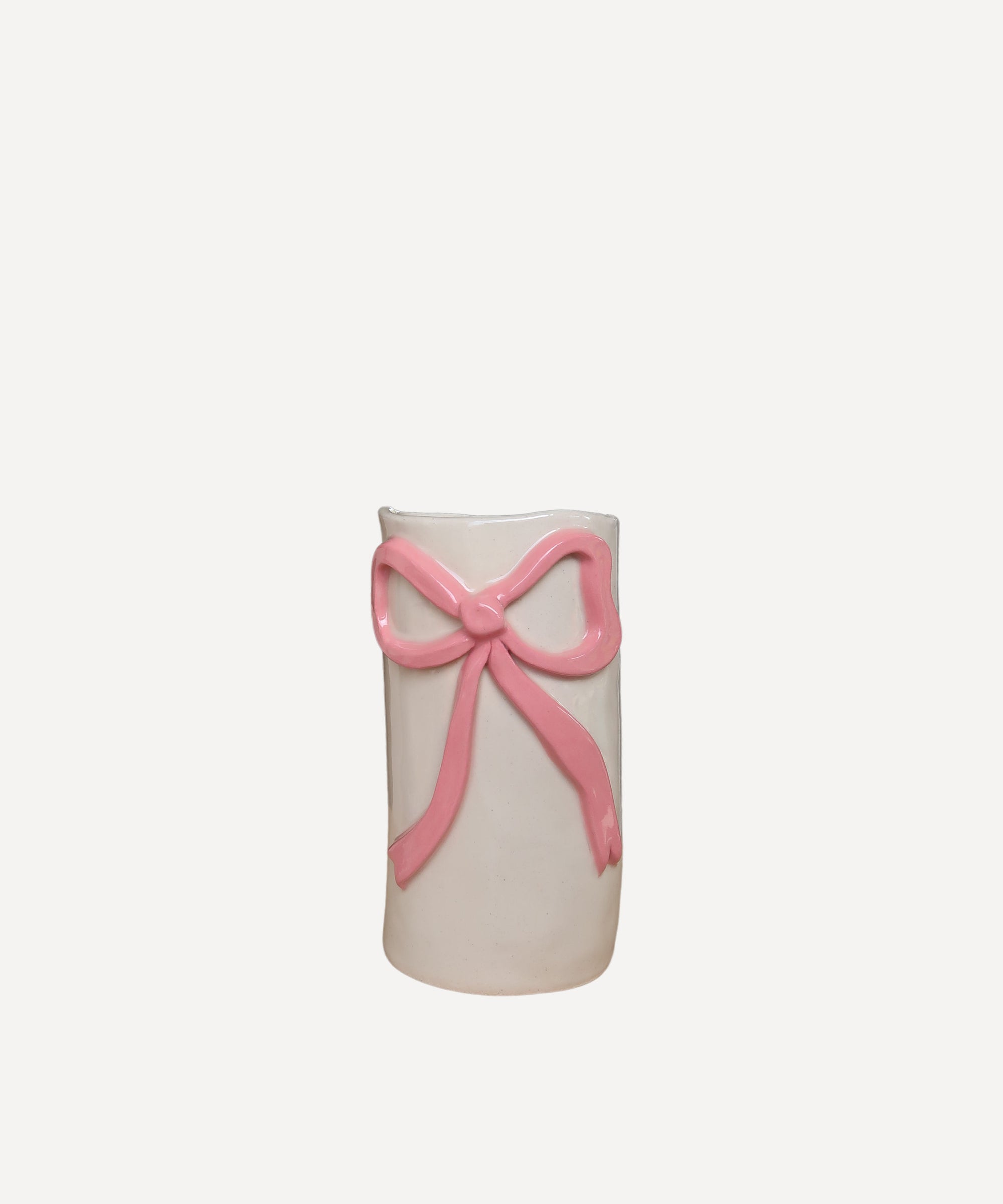 pink wobbly bow vase