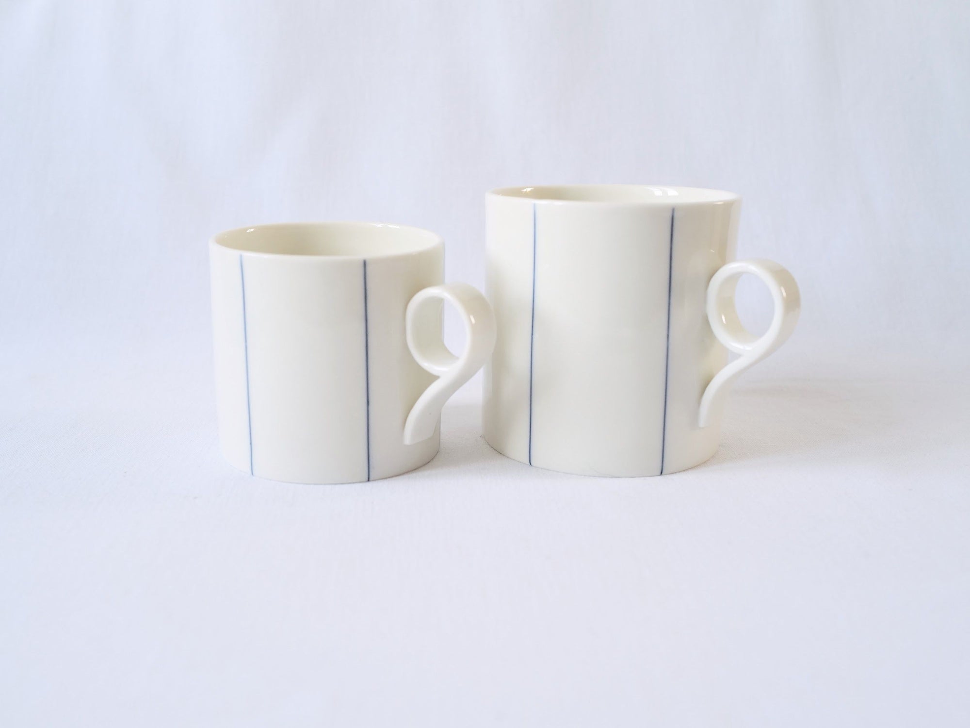 Medium Mug with Cobalt Stripes