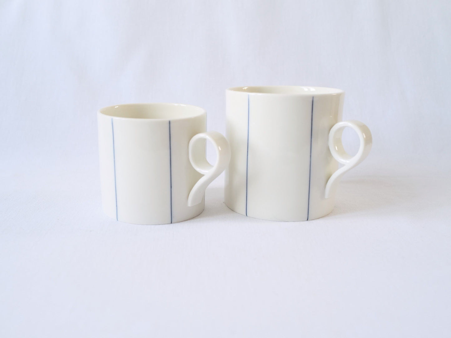 Medium Mug with Cobalt Stripes