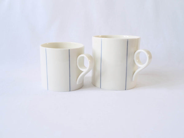 Medium Mug with Cobalt Stripes