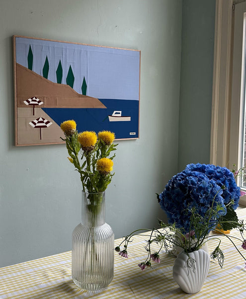 Seascape Hand Framed Original Quilted Artwork