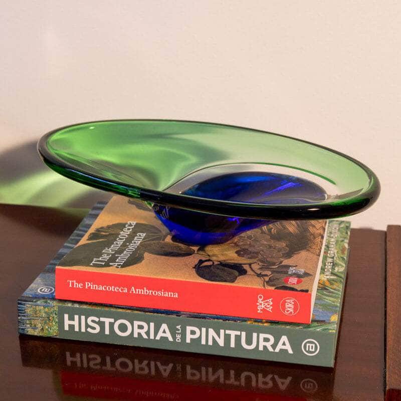 Vintage Blue and Green Bohemian Bowl by Beranek