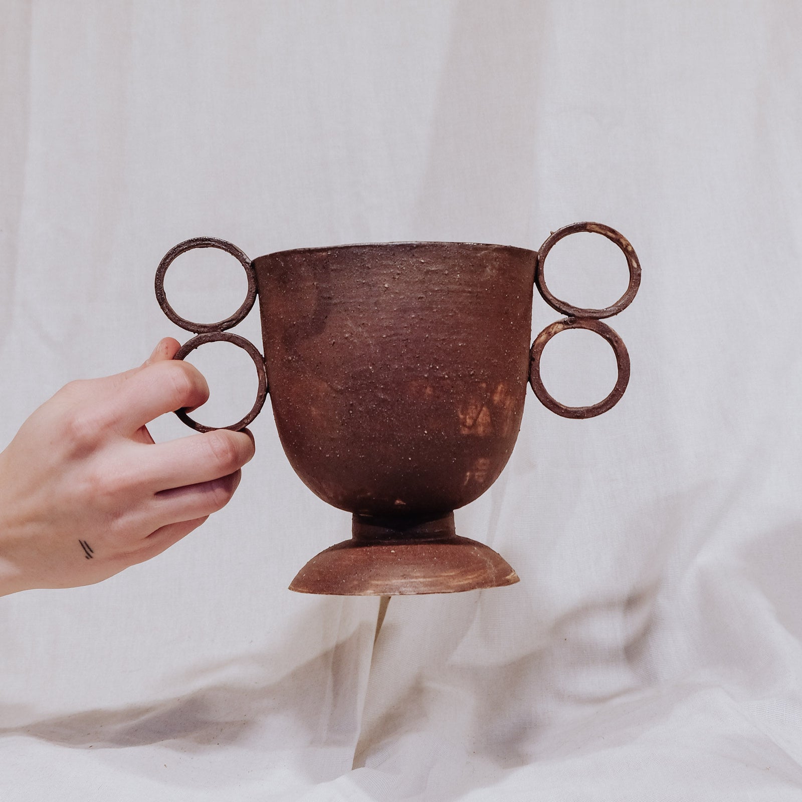 Jackie - Reddish Brown Wild Clay Edition - Goblet/Vase