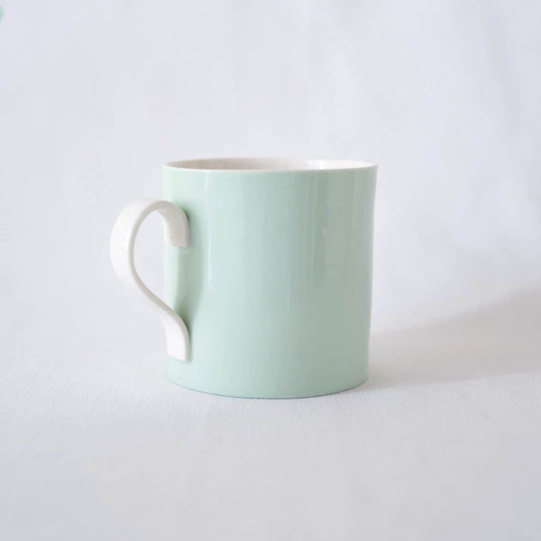 Large Mug in Pale Green - Traditional Handle