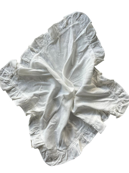 Linen Bolero Napkins Set x 2 White - Between Us