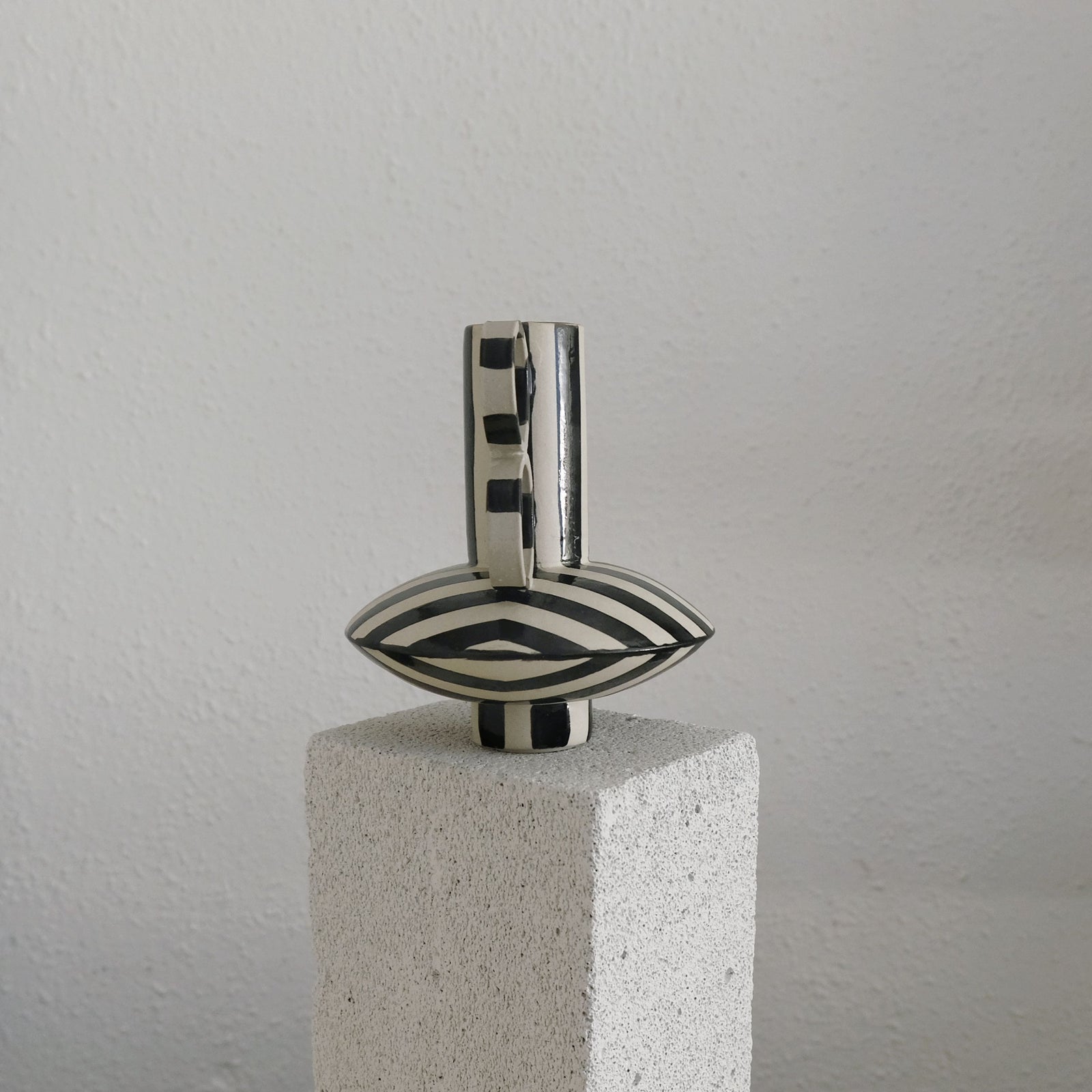 Zebrino - Porcelain Vase - Black and White
