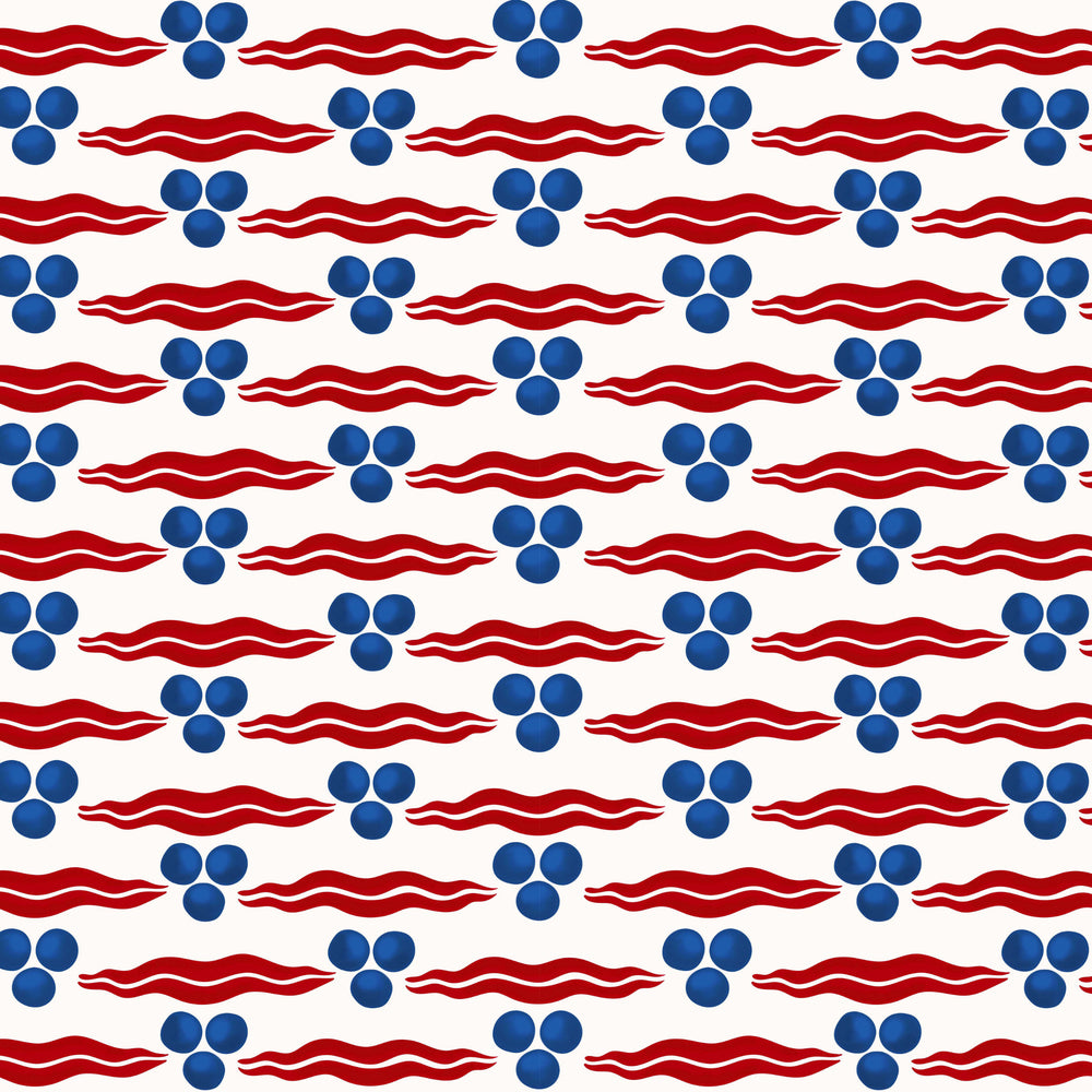 Chintamani Wallpaper - White/Red/Blue