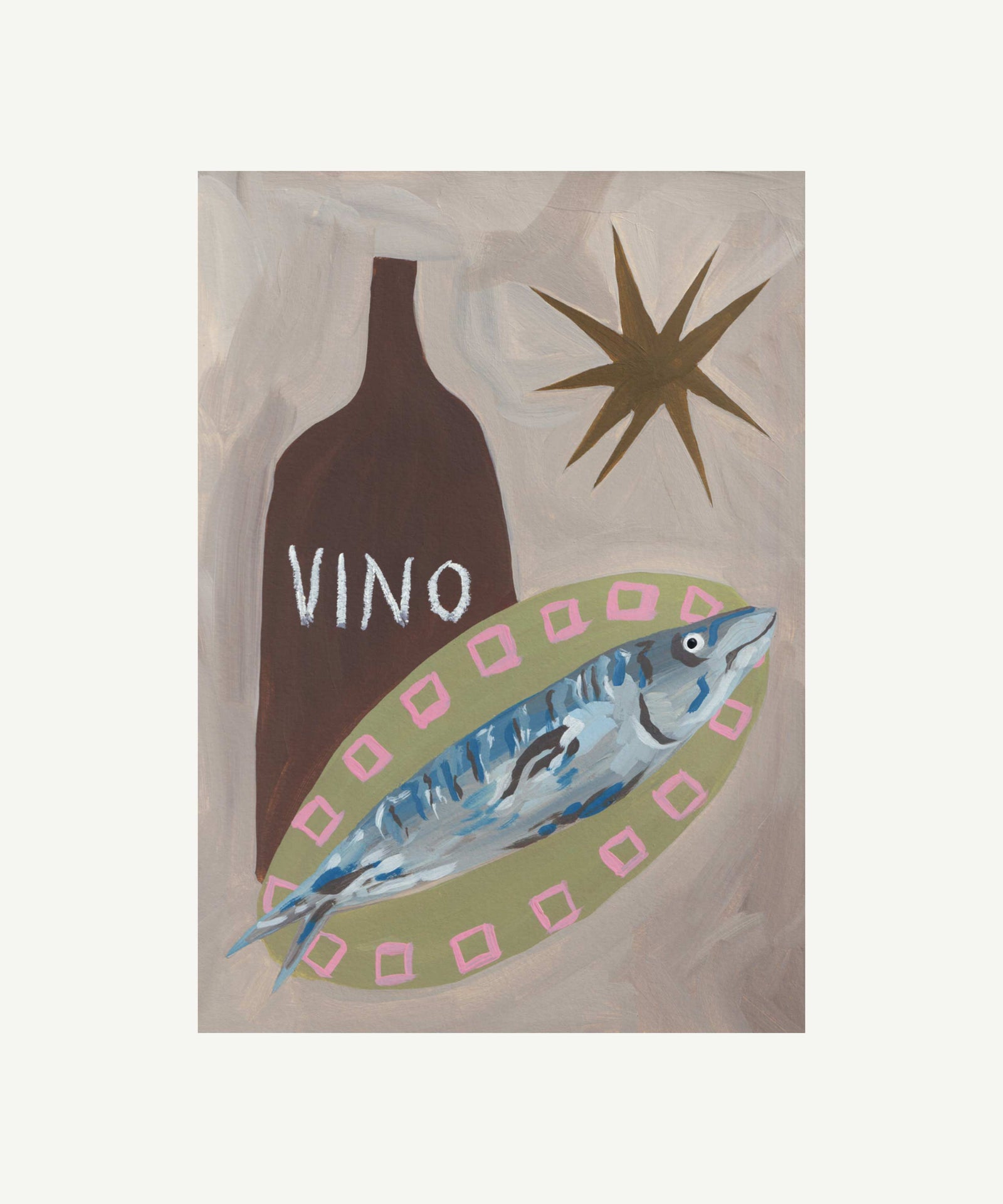 Fish and Vino Dinner Print