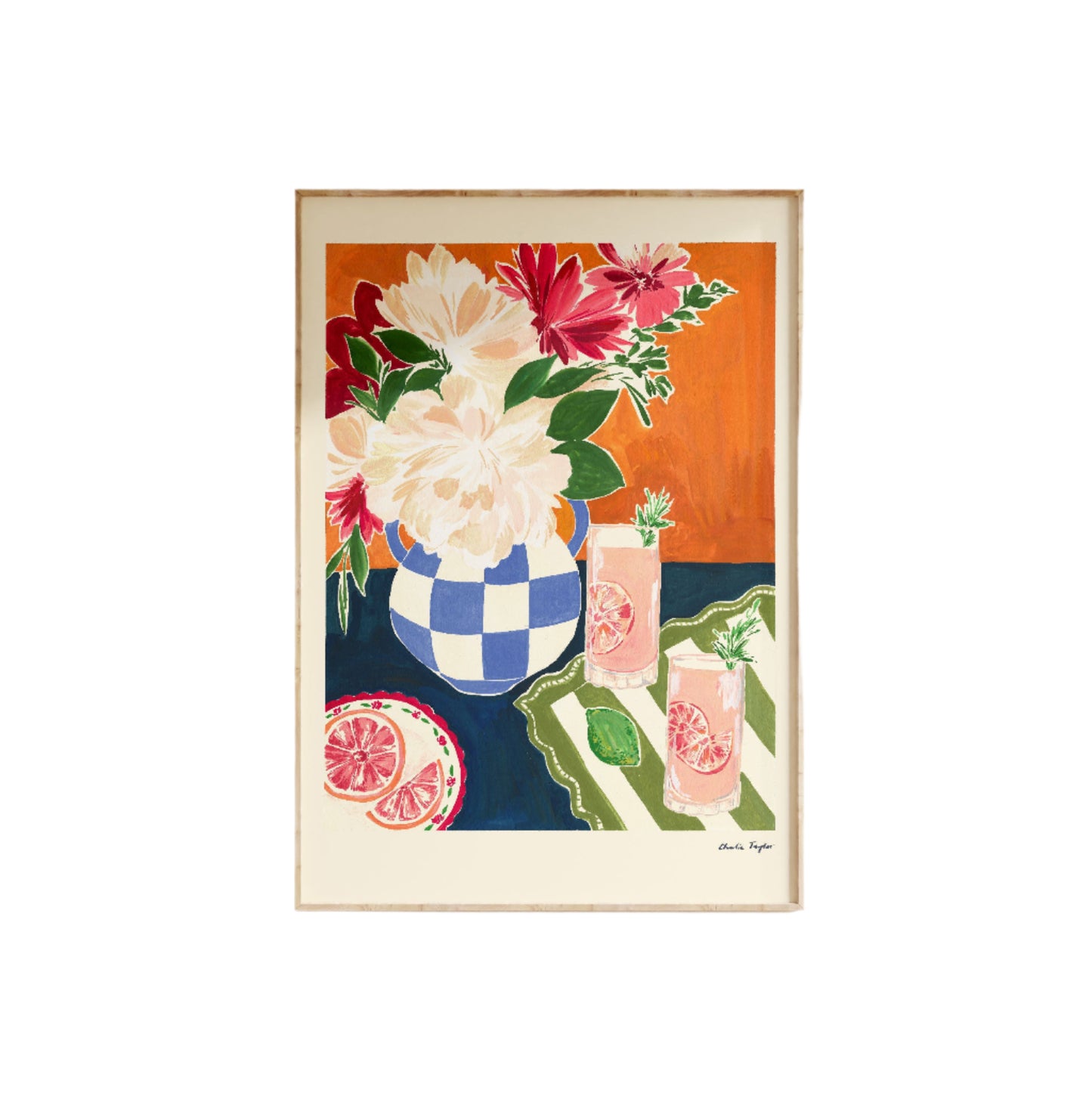 'Peonies and Palomas' Print