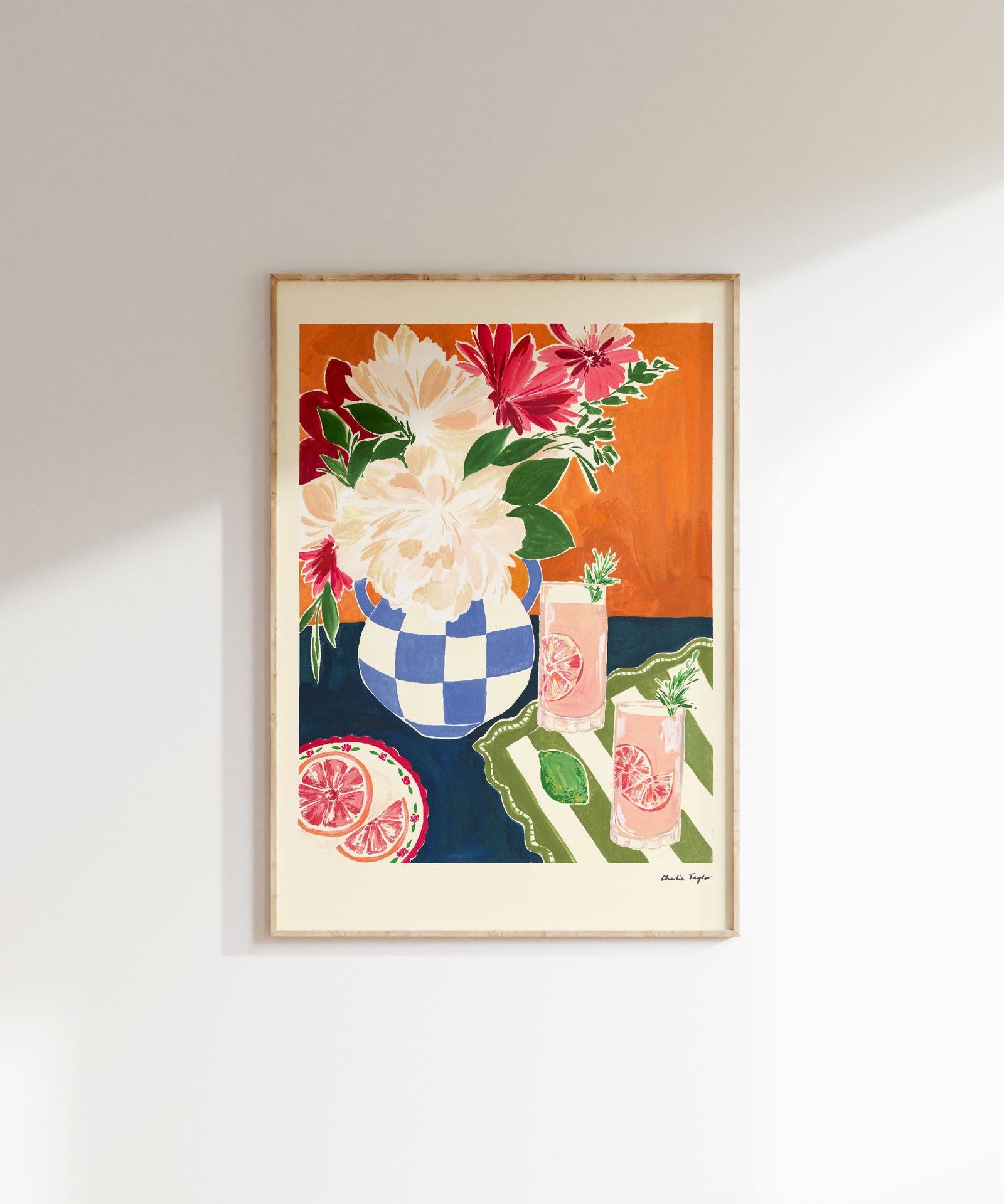 Peonies and Palomas' Print