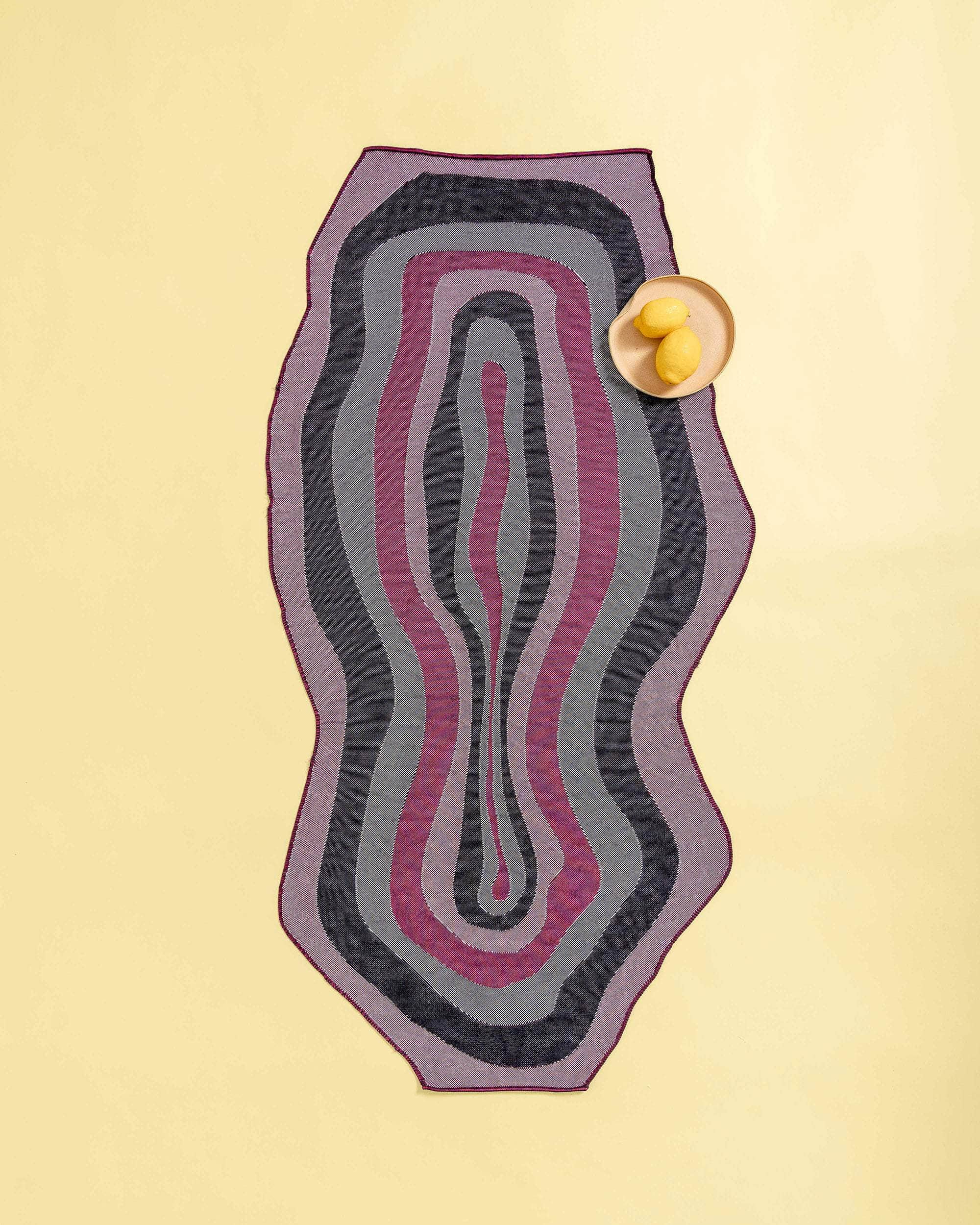 Knitted Purple Tablecloth