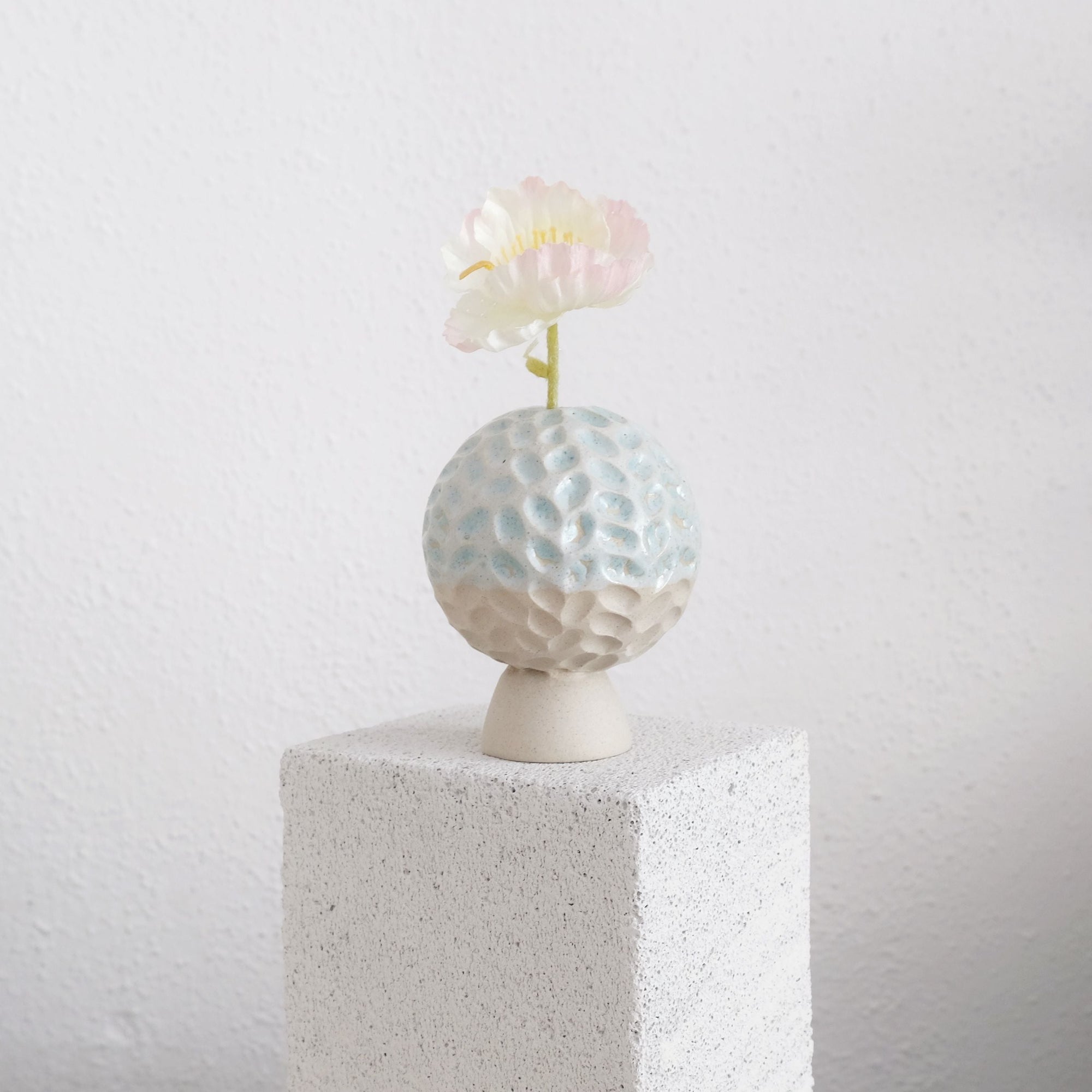 Lara - Carved Mini Vase - Brainy Blue
