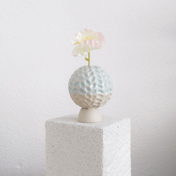 Lara - Carved Mini Vase - Brainy Blue